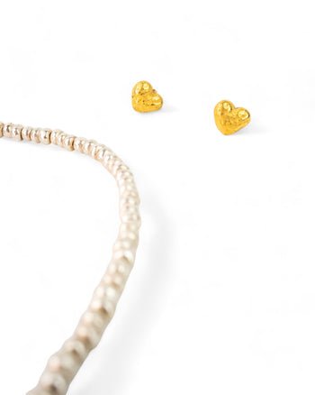 Gold Nugget Heart Set  Pruden and Smith   