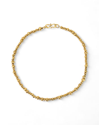 Random Nugget Yellow Gold Necklace Necklace Pruden and Smith   