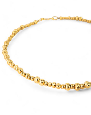 Random Nugget Yellow Gold Necklace Necklace Pruden and Smith   