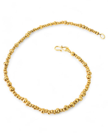 Random Nugget Yellow Gold Necklace Necklace Pruden and Smith   