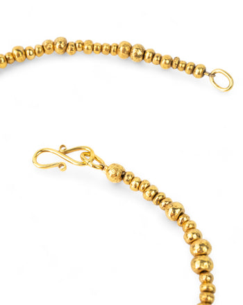 Random Nugget Yellow Gold Necklace Necklace Pruden and Smith   