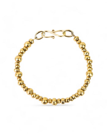 Random Nugget Solid 9ct Gold Bracelet Bracelet Pruden and Smith   