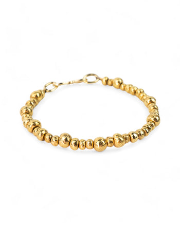 Random Nugget Solid 9ct Gold Bracelet Bracelet Pruden and Smith   