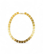 Marwar Hammered Square Yellow Gold Necklace Necklace Pruden and Smith   