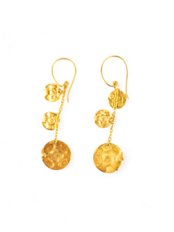 Marwar Hammered Disc Dangly Earrings Earrings Pruden and Smith   