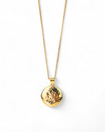 Hammered Solid 9ct Yellow Gold Coin Pendant Pendant Pruden and Smith   