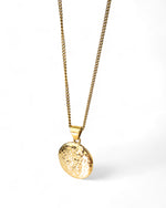 Hammered Solid 9ct Yellow Gold Coin Pendant Pendant Pruden and Smith   