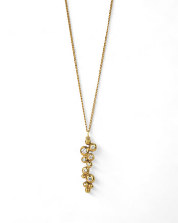 Nugget 9ct Yellow Gold and Diamond Pendant Pendant Pruden and Smith   