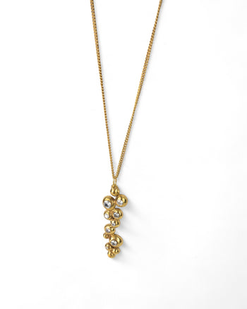 Nugget 9ct Yellow Gold and Diamond Pendant Pendant Pruden and Smith   