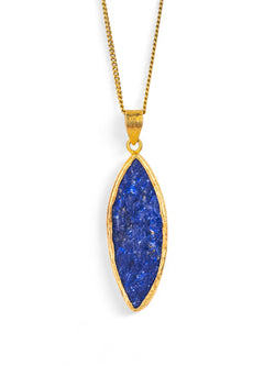 Lapis Lazuli Marquise Pendant Pendant Pruden and Smith   