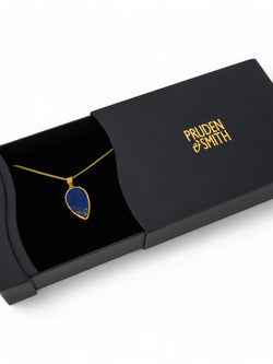 Lapis Lazuli Yellow Gold Pendant (25mm) Pendant Pruden and Smith   