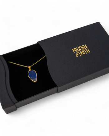 Lapis Lazuli Yellow Gold Pendant (25mm) Pendant Pruden and Smith   