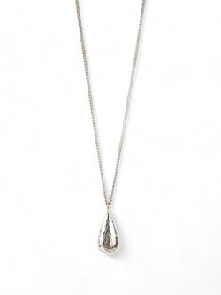 Hammered Silver Teardrop Pendant Pendant Pruden and Smith   