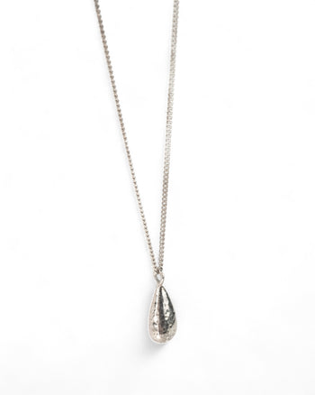 Hammered Silver Teardrop Pendant Pendant Pruden and Smith   