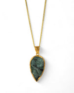 Brazilian Rough Emerald Pendant Pendant Pruden and Smith   