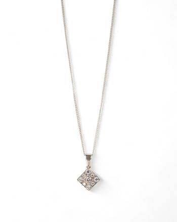 Square Cluster Diamond Pendant Pendant Pruden and Smith   