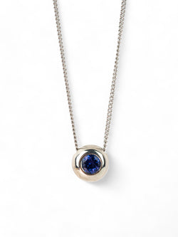 Pebble White Gold Tanzanite Pendant Pendant Pruden and Smith   