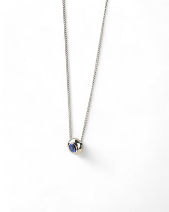 Pebble White Gold Tanzanite Pendant Pendant Pruden and Smith   