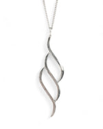 Forged Inwards Triple Silver Pendant Pendant Pruden and Smith   