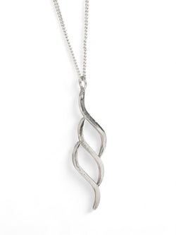 Forged Inwards Triple Silver Pendant Pendant Pruden and Smith   