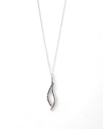 Forged Silver Drop Pendant Pendant Pruden and Smith   