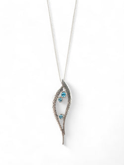 Hammered Blue Topaz Pendant Pendant Pruden and Smith   