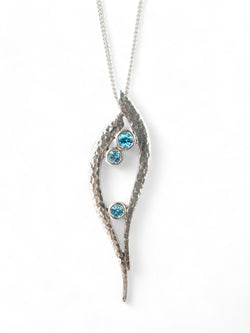 Hammered Blue Topaz Pendant Pendant Pruden and Smith   