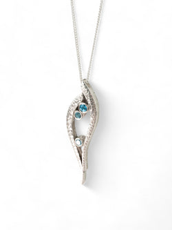 Hammered Blue Topaz Pendant Pendant Pruden and Smith   