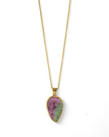 Ruby Zoisite Pendant Pendant Pruden and Smith   