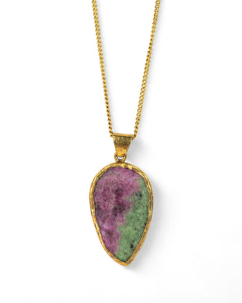 Ruby Zoisite Pendant Pendant Pruden and Smith   