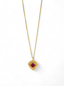 Hammered Roman Ruby Pendant Pendant Pruden and Smith   