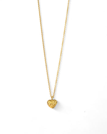 Nugget 9ct Yellow Gold Heart Pendant Pendant Pruden and Smith   