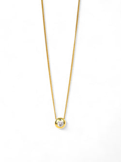 Pebble 9ct Gold Diamond Pendant Pendant Pruden and Smith   