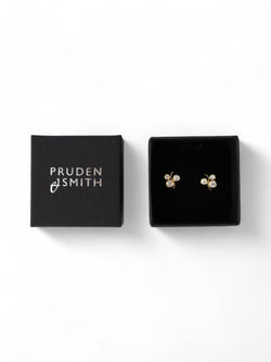 Water Bubbles Yellow Gold Diamond Stud Earrings Earrings Pruden and Smith   