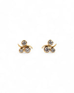 Water Bubbles Yellow Gold Diamond Stud Earrings Earrings Pruden and Smith   