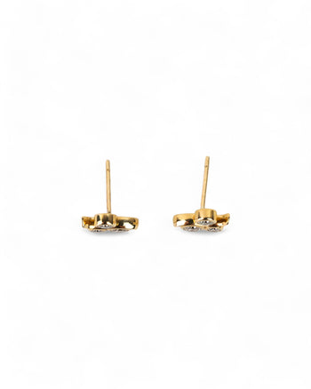 Water Bubbles Yellow Gold Diamond Stud Earrings Earrings Pruden and Smith   