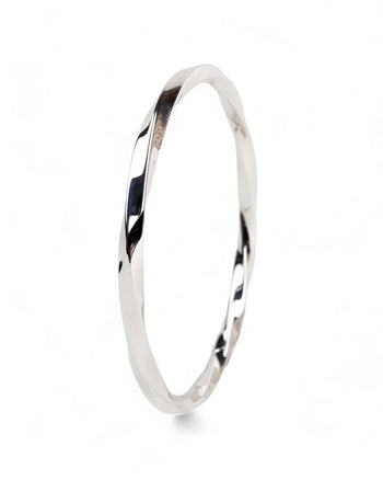 Twisted Solid Silver Bangle Bangle Pruden and Smith   