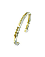 Trap Mixed Metal Solid Gold Diamond Bangle Bangle Pruden and Smith   