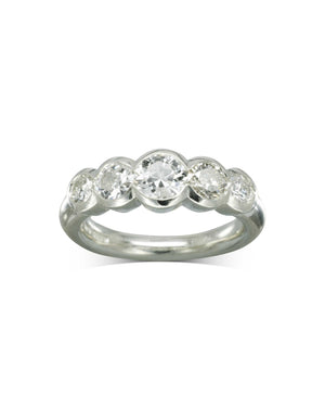 Five Round Brilliant Cut Diamond Eternity Ring Ring Pruden and Smith   