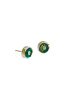 Roman Glass Round Stud Earrings (8mm) Earrings Pruden and Smith   