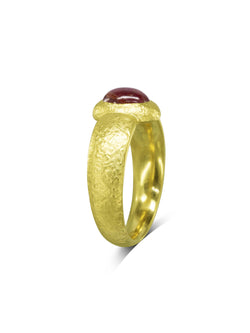 Nugget Ruby and Yellow Gold Ring Ring Pruden and Smith