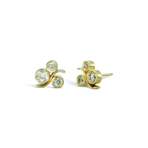 Water Bubbles Diamond Stud Earrings Earrings Pruden and Smith   