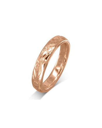 Vintage Wedding Ring (Engraved) Ring Pruden and Smith 18ct Rose Gold  
