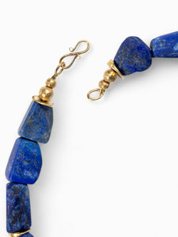 Lapis Lazuli Gold Nugget Necklace Necklace Pruden and Smith