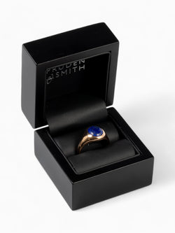 Lapis Lazuli Solid 9ct Yellow Gold Signet Ring Ring Pruden and Smith