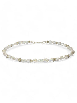 Keshi Pearl Silver Necklace (White) Necklace Pruden and Smith