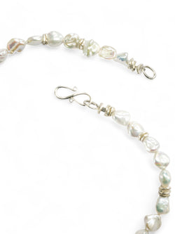 Keshi Pearl Silver Necklace (White) Necklace Pruden and Smith