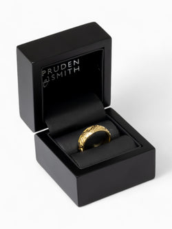 Gold Leaf Motif Wedding Ring Ring Pruden and Smith