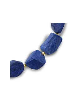 Lapis Lazuli Solid 9ct Gold Nugget Necklace Necklace Pruden and Smith   