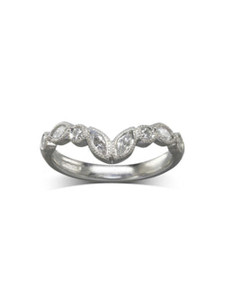 Marquise Diamond Beaded Shaped Wedding Ring Ring Pruden and Smith